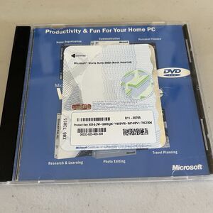 MICROSOFT Works Suite 2003 DVD Rom Gateway Research Editing Finance Organization